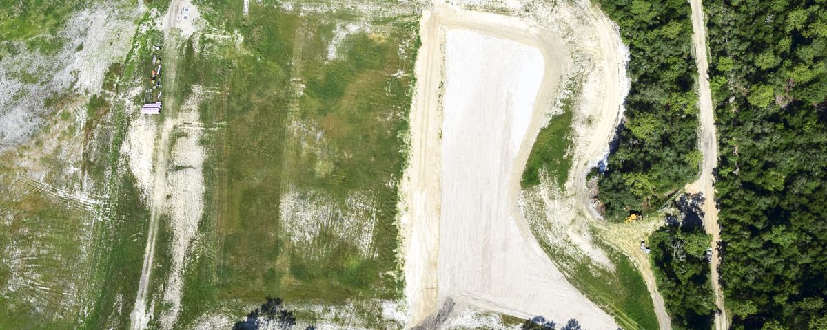 Aerial photo of DeLand cost-share project construction