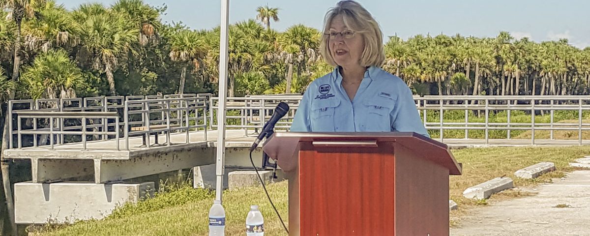 Dr. Shortelle speaking at an Upper St. Johns River Basin Project event