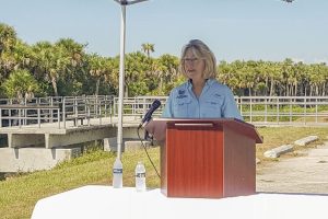 Dr. Shortelle speaking at an Upper St. Johns River Basin Project event