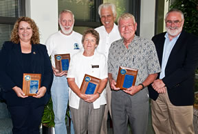 People holding awards