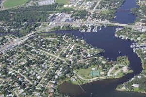 Aerial of the Eau Gallie River