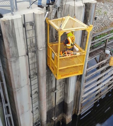 Moss Bluff Dam repair work