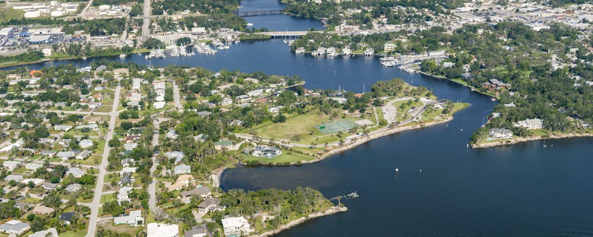 Aerial of the Eau Gallie River