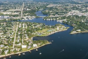 Aerial of the Eau Gallie River