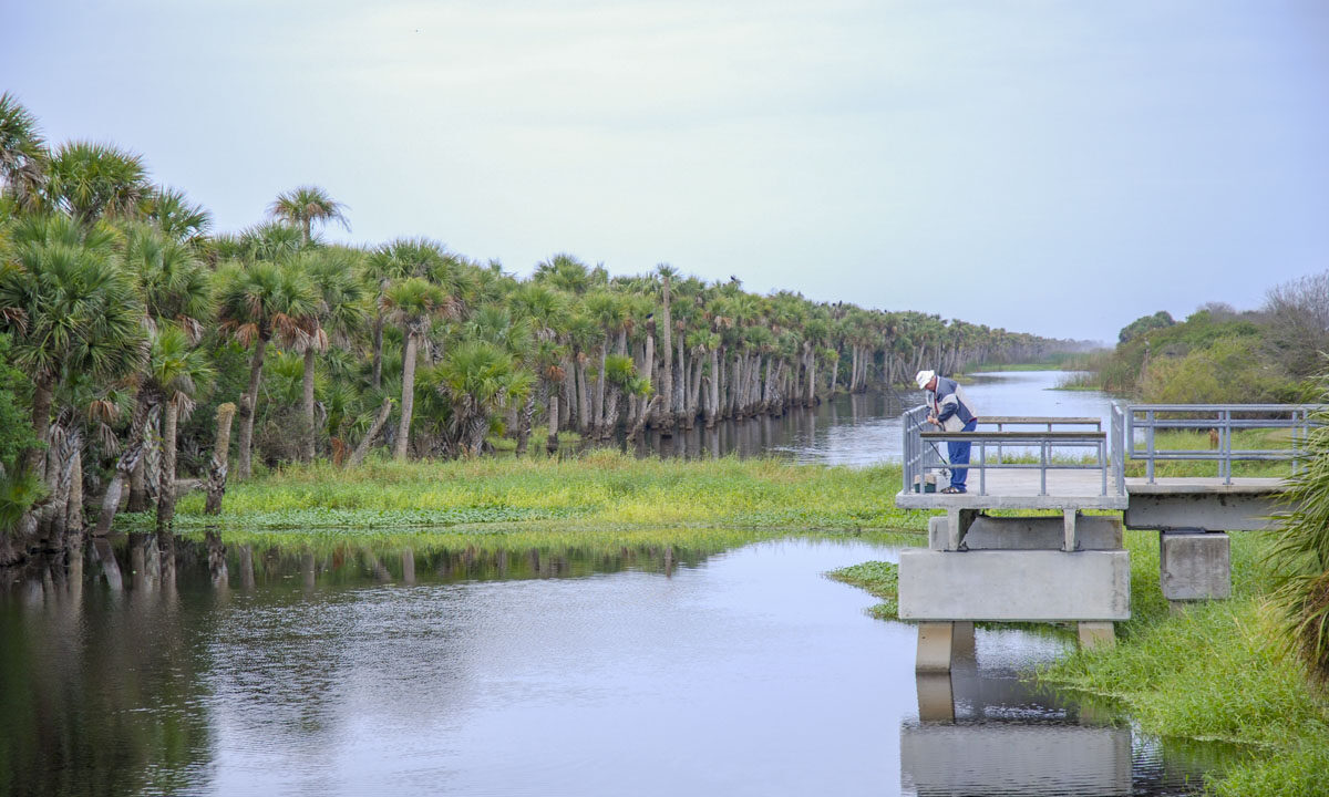Fishing platform at Fellsmere Grade
