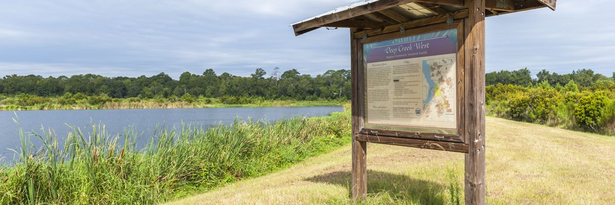 Deep Creek West Regional Stormwater Facility Kiosk at the Deep Creek West Regional Stormwater Facility