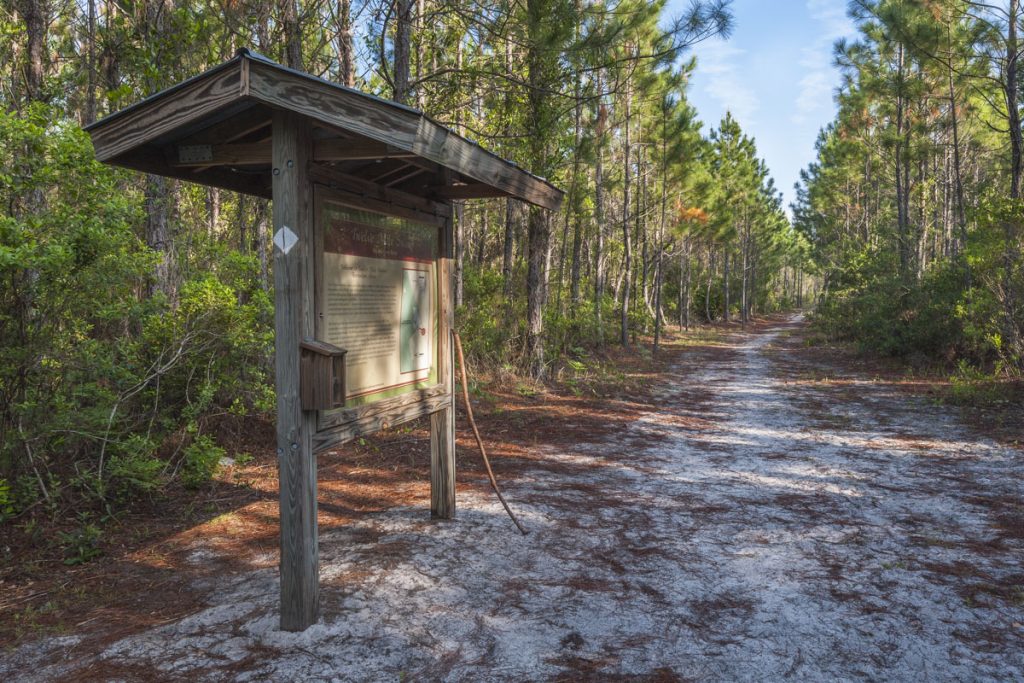 Entrance kiosk at Twelve Mile Swamp Recreation Area