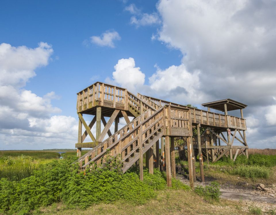 Observation structure at Seminole Ranch Conservation Area