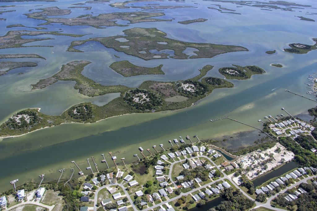 Aerial of the Mosquito Lagoon