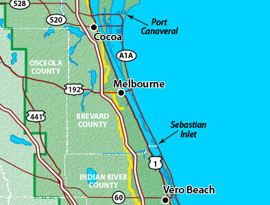Map of the Indian River Lagoon basin within the St. Johns River Water Management District