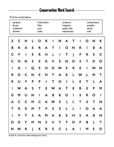 Conservation word search game