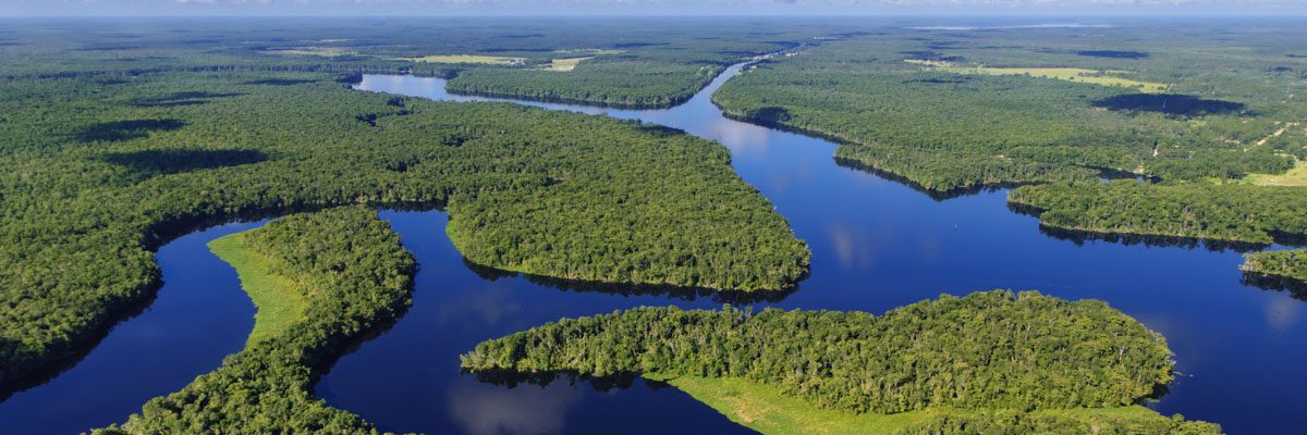 Aerial of the Seven Sister Islands on the St. Johns River