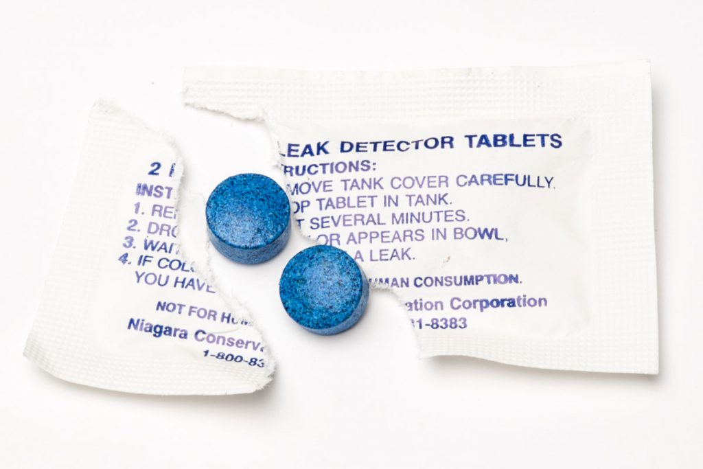 Toilet leak detection tablets Toilet leak detection tablets