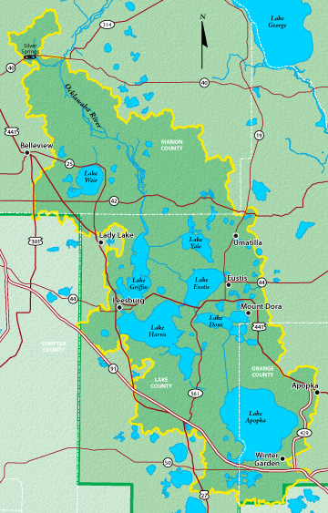 Upper_Ocklawaha_Basin-360px Map of the Upper Ocklawaha River Basin