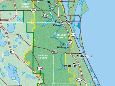 Map of the Upper St. Johns River Basin