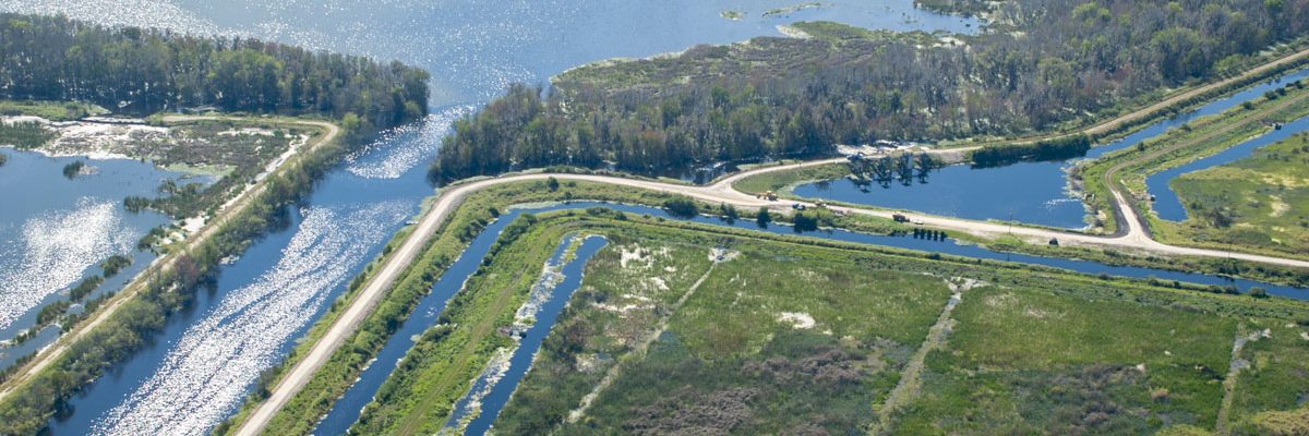 Aerial of the Lake Apopka Marsh Flow-way