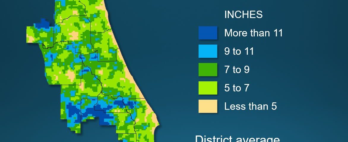 Map of monthly rainfall for July 2017