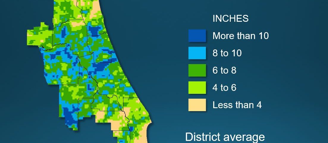 Map of monthly rainfall for August 2017