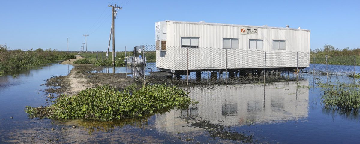 Flooded roadway at the Lake Apopka North Shore