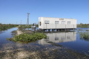 Flooded roadway at the Lake Apopka North Shore