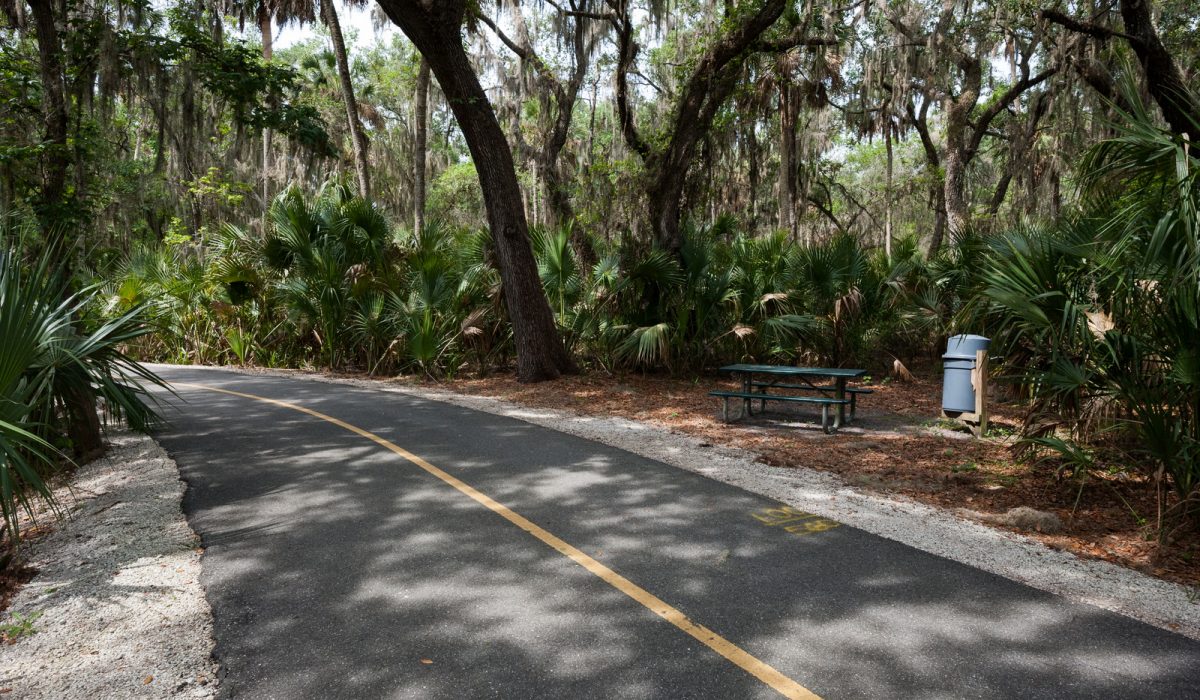 Paved trail at the Gemini Springs Addition