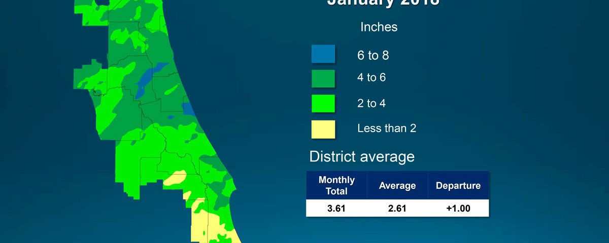 Map of monthly rainfall for January 2018