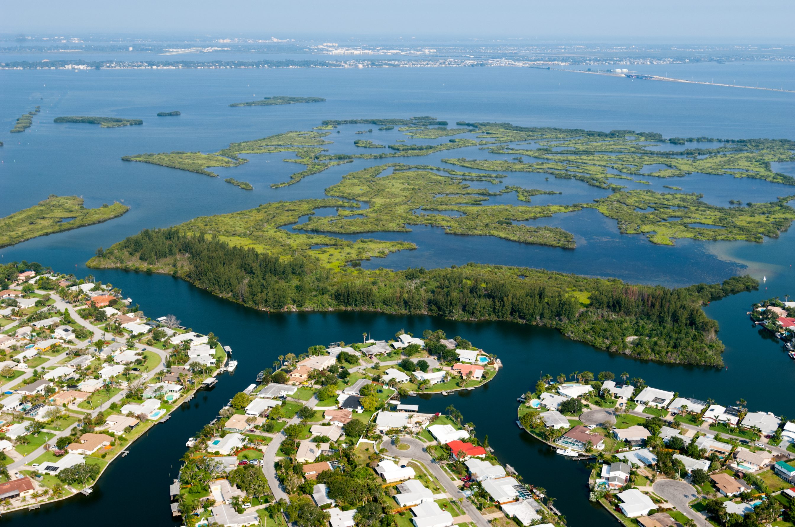 Aerial of development along the Banana River
