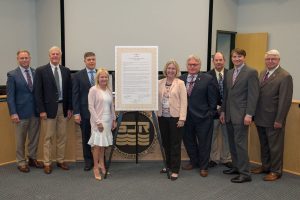 Governing Board Members at the Water Reuse Week proclamation signing event