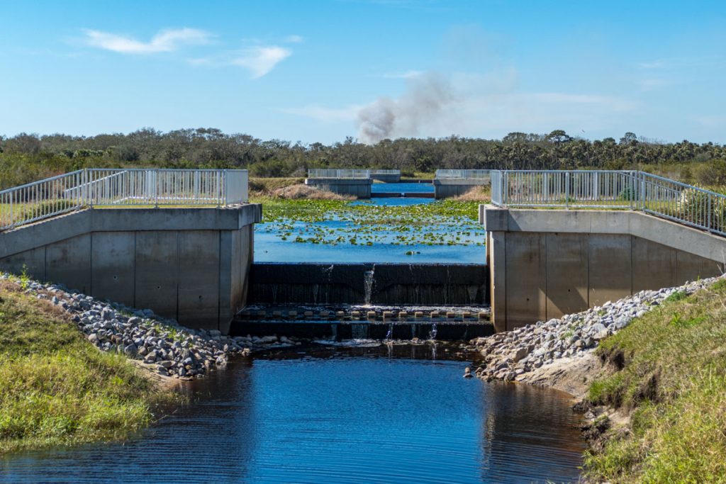 Water control structures at the Micco Water Management Area