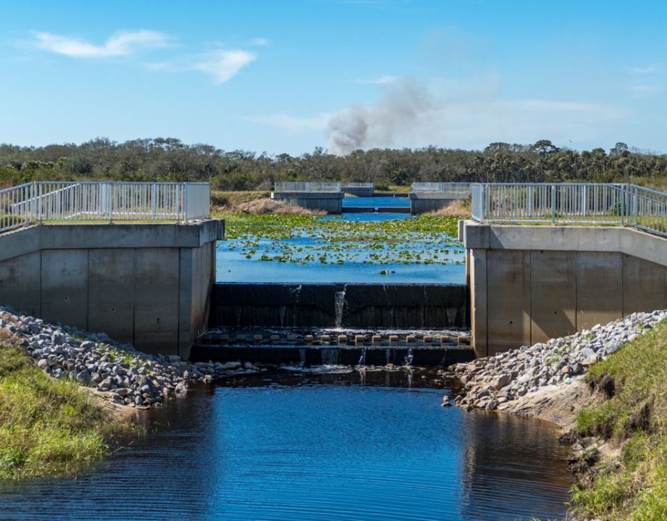 Water control structures at the Micco Water Management Area