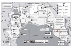 Lake Apopka North Shore map with trail detour indicated