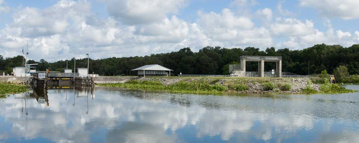 Upstream view of the Moss Bluff Lock