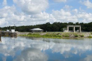 Upstream view of the Moss Bluff Lock