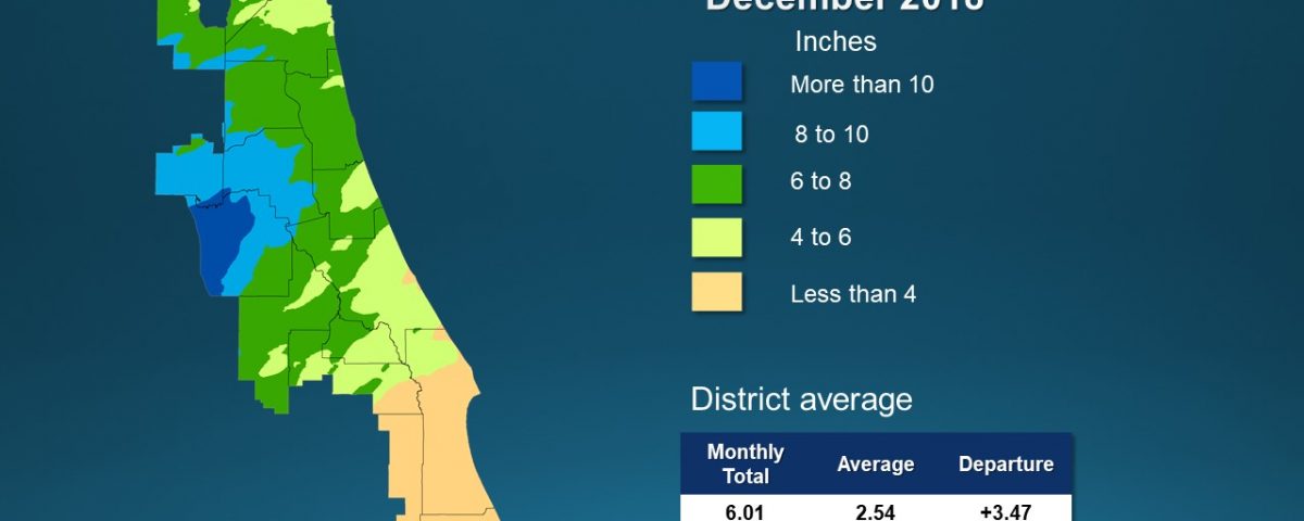 Map of monthly rainfall for December 2018