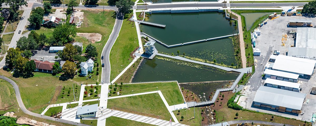 Aerial of the Victory Pointe Stormwater Park