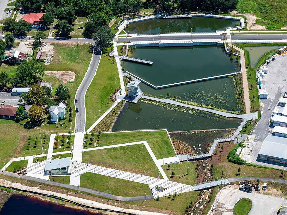 Aerial of the Victory Pointe Stormwater Park