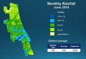 Map of June 2019 rainfall