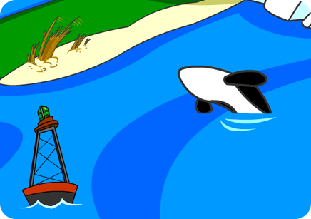 Illustration of the ocean