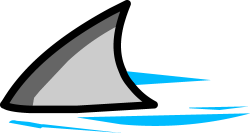 Illustrated shark fin