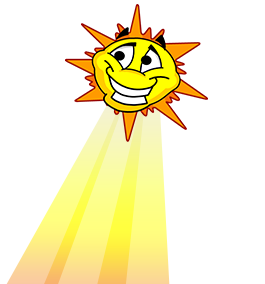 Illustration of sun rays