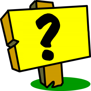 Sign with a question mark