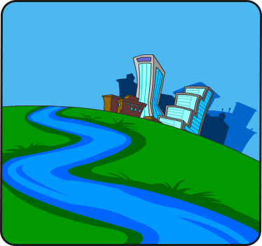 Illustration of a river