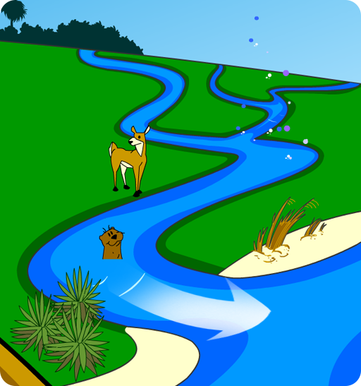 Illustration of a river