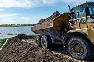 Large excavator truck