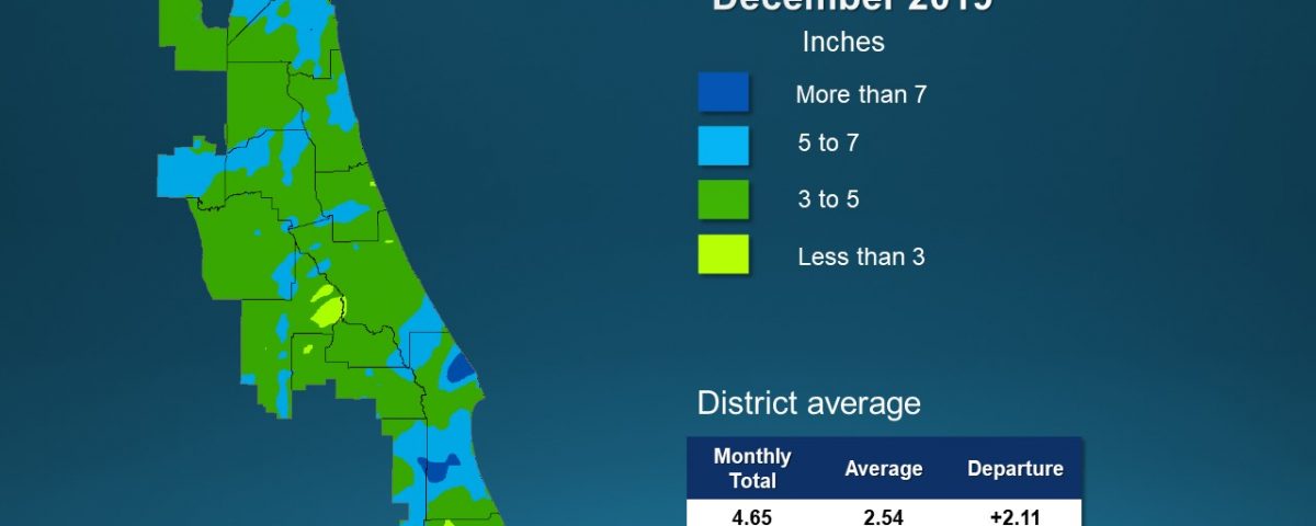 An illustrated map of rainfall