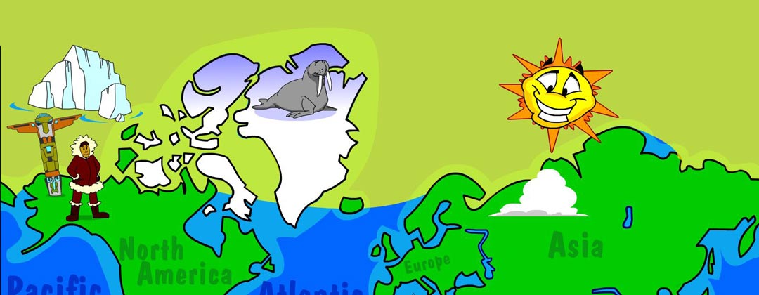 Illustration of a the Arctic Ocean