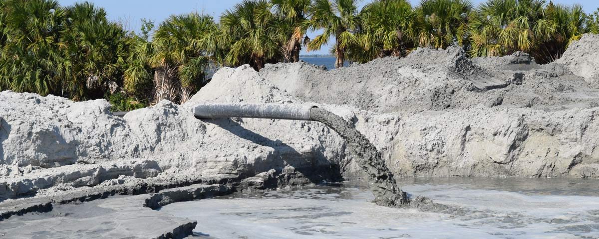 Muck being pumped from Banana River Lagoon