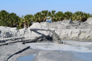 Muck being pumped from Banana River Lagoon
