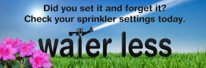 Water Less banner with Azaleas