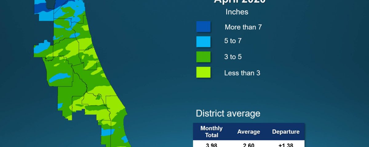 An illustrated map of rainfall